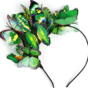 Coucoland Butterfly Fascinator Hat Monarch Butterfly Headband Crown Tea Party